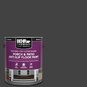 1 gal. #PFC-75 Tar Black Textured Low-Lustre Enamel Interior/Exterior Porch and Patio Anti-Slip Floor Paint