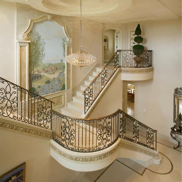 Allenglade 17.7 in. 4-Light Antique Brass-A Chandelier with Crystal Accents