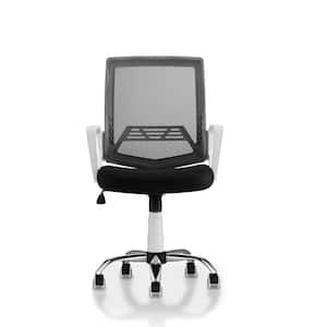 Hoffree White Upholstered Mesh Ergonomic Home Task/Office Chair with  Adjustable Height/Headrest and Armrest with Lumbar Support POA8234959 - The  Home Depot