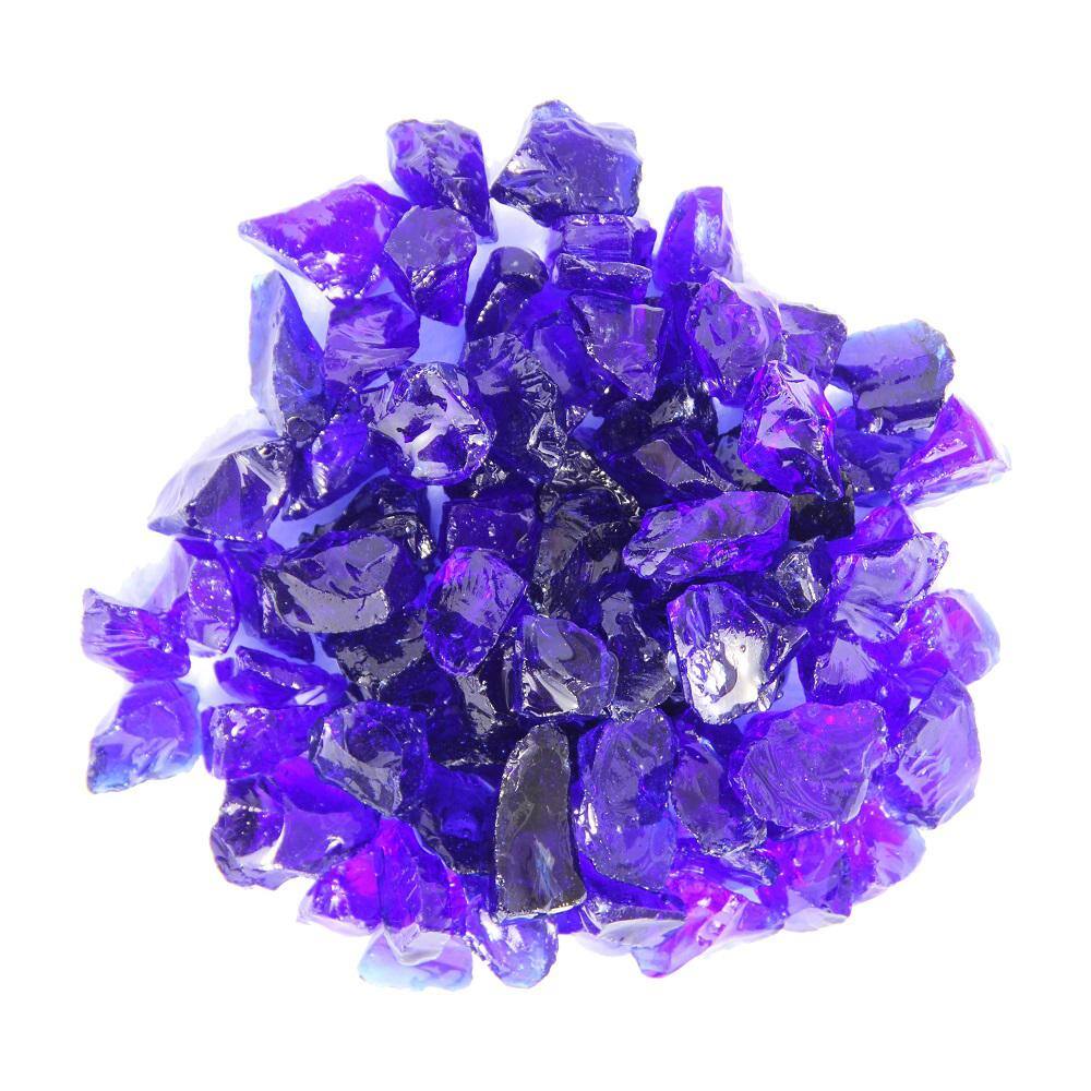 Cobalt Blue Recycled Fire Pit Glass, 10 lbs