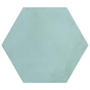 Dash Green Cielo 8.5 in. x 0.35 in. Matte Hexagon Porcelain Floor and Wall Tile Sample