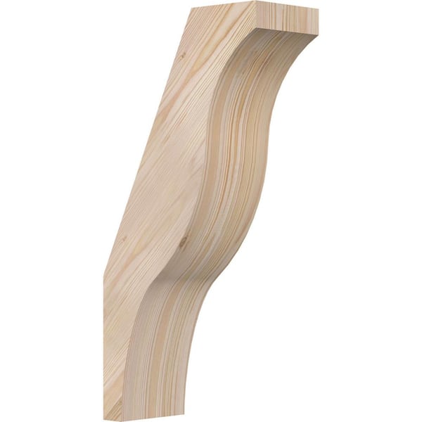 Ekena Millwork 5 1/2"W x 12"D x 24"H Funston Smooth Knee Brace, Douglas Fir