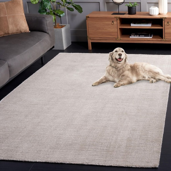 Mirage 6 ft. x 9 ft. Beige Solid Distressed Area Rug