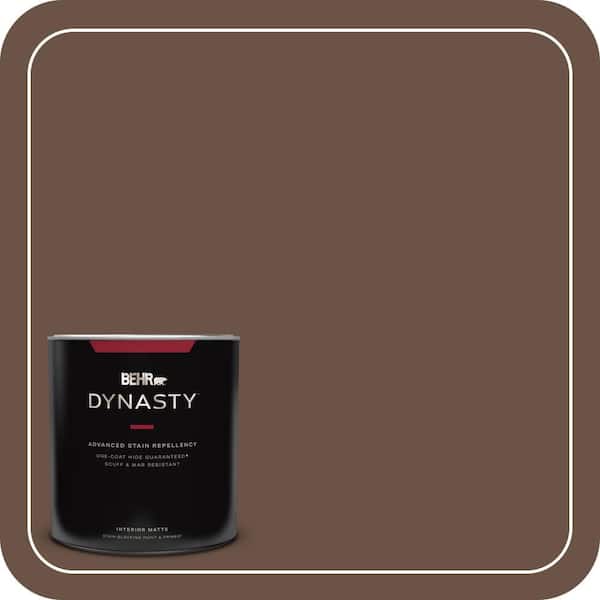 BEHR DYNASTY 1 qt. #N190-7 Moose Trail One-Coat Hide Matte Interior Stain-Blocking Paint and Primer