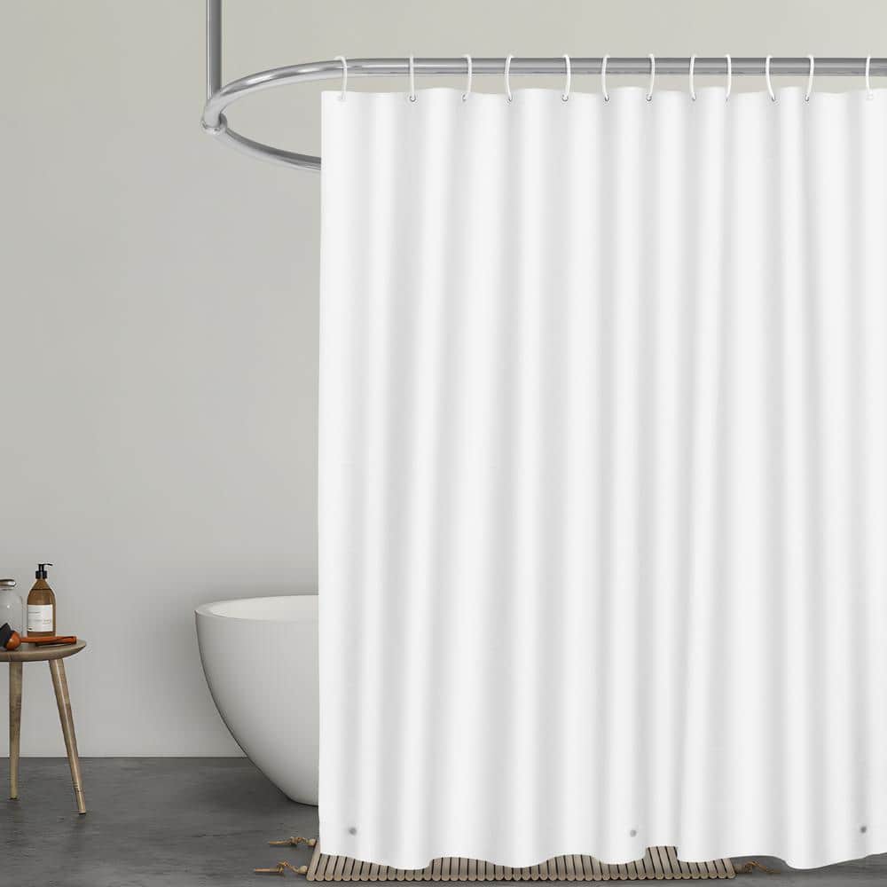 RAY STAR Raystar PEVA 72 in x 72 in White Waterproof Shower Curtain ...