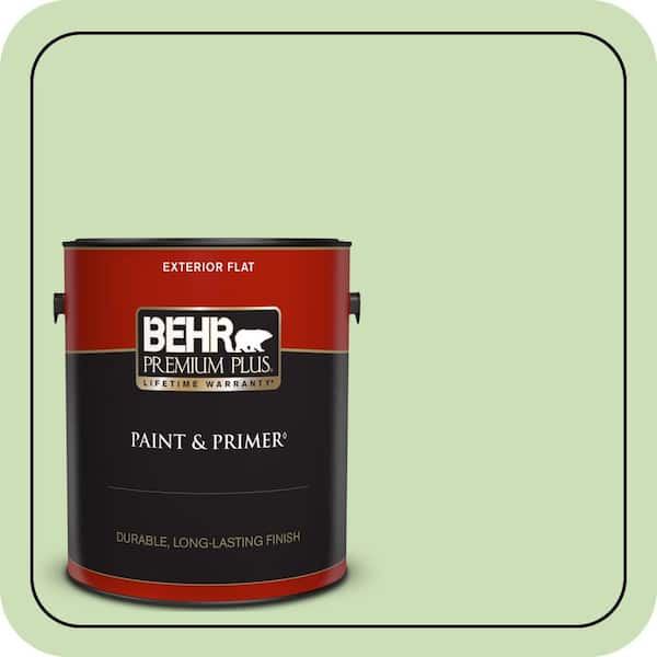BEHR PREMIUM PLUS 1 gal. #430C-3 Peridot Flat Exterior Paint & Primer