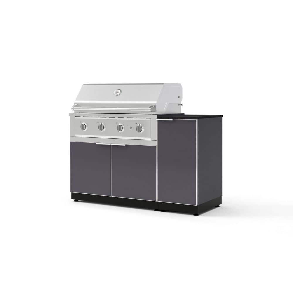 "Outdoor Kitchen 4-Piece 3-Burners Natural Gas Grill Island in Gray w/40"" Performance Grill & Dekton in Sirius-Countertop" price history on PriceWatchPro