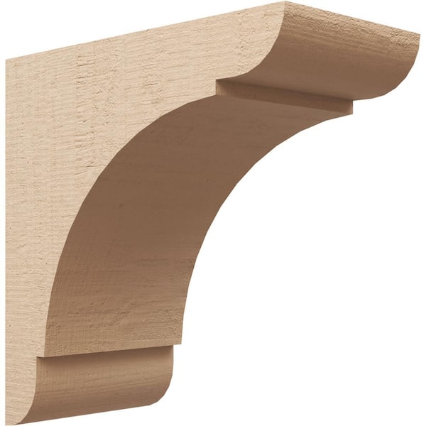 Ekena Millwork 12 in. x 24 in. x 24 in. Classic Olympic Rough Cedar Woodgrain TimberThane Corbel, Primed Tan