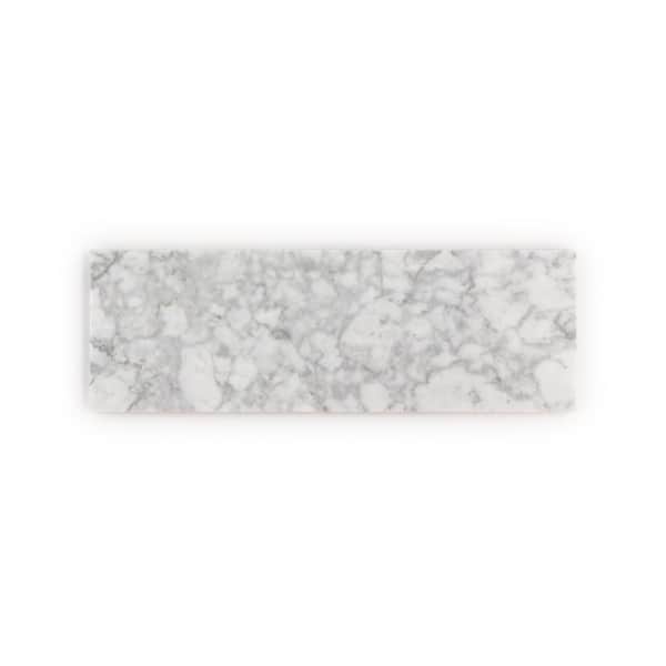 Venato White 6 in x 18 in Honed Subway Marble Wall and Floor Tile (7.5 Sq. Ft./Case)