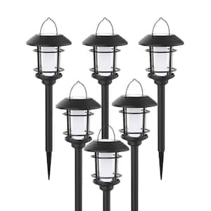 6 Pack Solar Flickering Flame Torch Lights Outdoor Waterproof Dual Use Hanging Lanterns for Garden Patio Yard Walkway