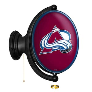 Colorado Avalanche: Original "Pub Style" Oval Lighted Rotating Wall Sign 23"L x 21"W x 5"H