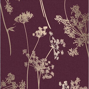 Anthriscus Plum Removable Wallpaper