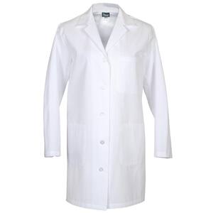 Girl Power At Work L1 Women's Large White Poly/Cotton Lab Coat 82526 The Home Depot