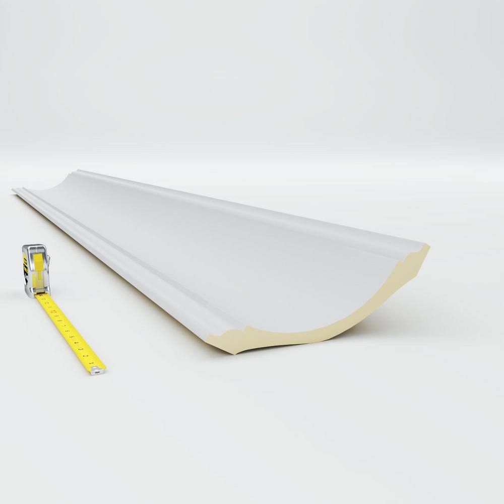 Primed White Polyurethane Geometric Crown Moulding Sample