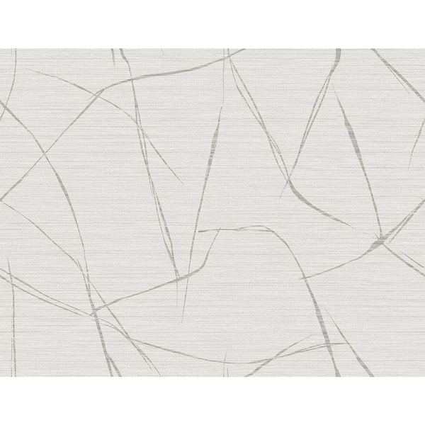 Seabrook Designs 60.75 sq. ft. Grey Mist Davenport Sketch Embossed Vinyl Unpasted Wallpaper Roll