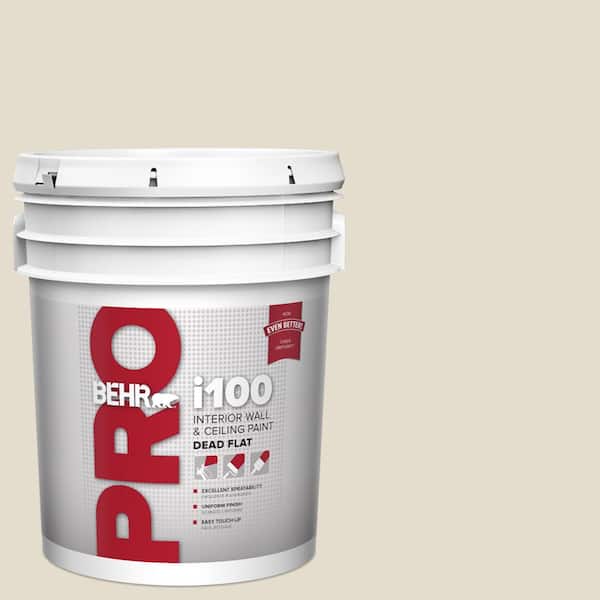 5 gal. #MQ3-40 Varnished Ivory Dead Flat Interior Paint