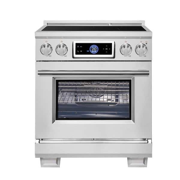 Maximus 30 in. Induction Range with Air Fryer in Stainless Steel, 4 Burner Elements