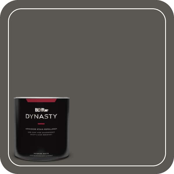 BEHR DYNASTY 1 qt. #BXC-17 Dominant Gray Matte Interior Stain-Blocking Paint and Primer