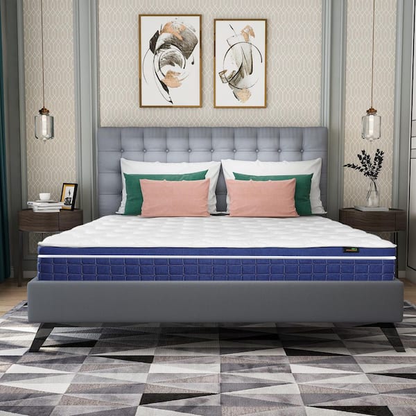 Silverpark 10 in. Medium Firm High Density Foam Euro Top Full Mattress