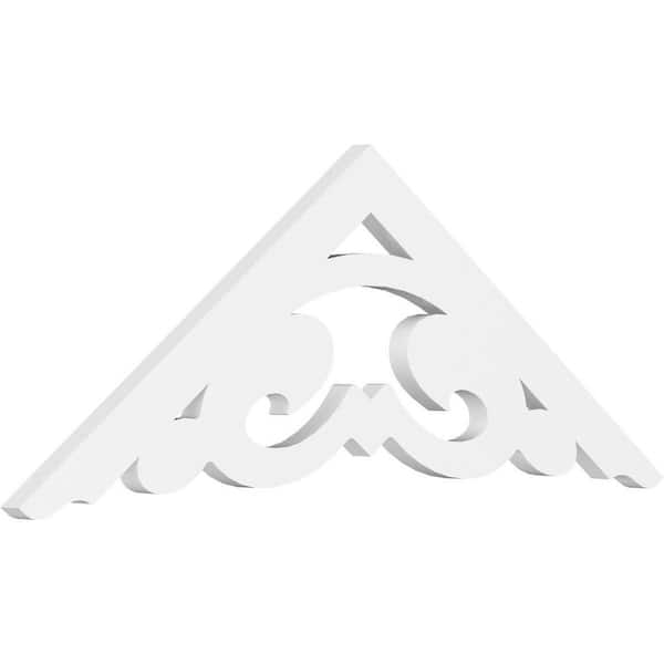 Ekena Millwork Preston 1 in. D x 13-1/2 in. W x 36 in. L Signature Urethane Gable Pediment