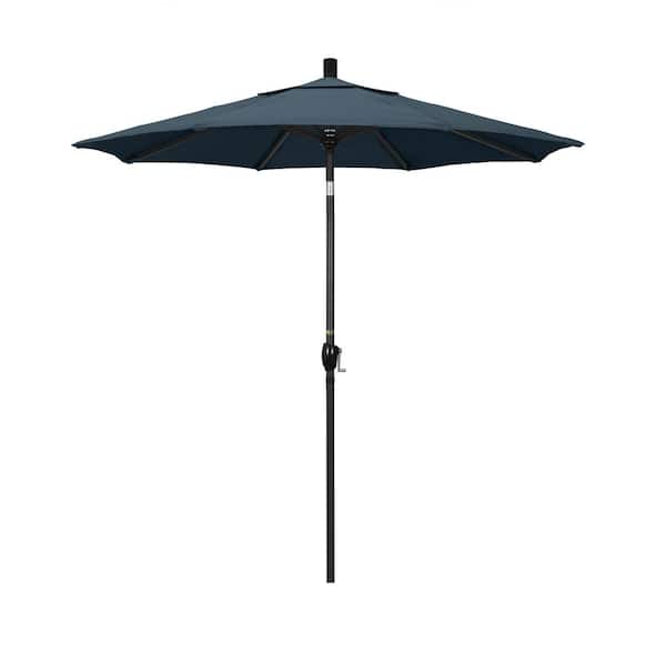 California Umbrella 7-1/2 ft. Aluminum Push Tilt Patio Market Umbrella in Sapphire Pacifica