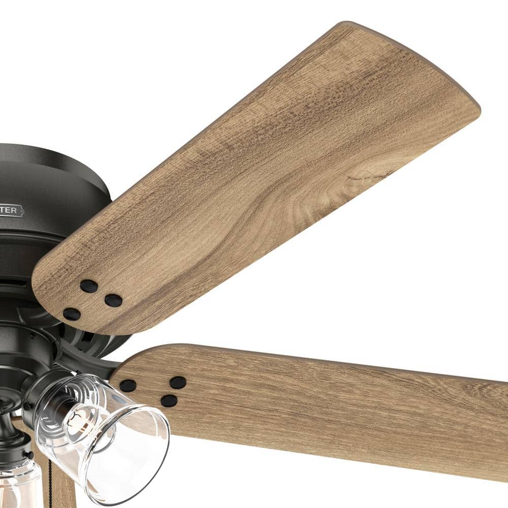 Noble Bronze 52" Low Profile Ceiling Fan with Light Kit