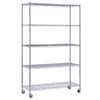 Muscle Rack Mobile 5-Tier Steel Chrome Garage Storage Shelving Unit (48 ...