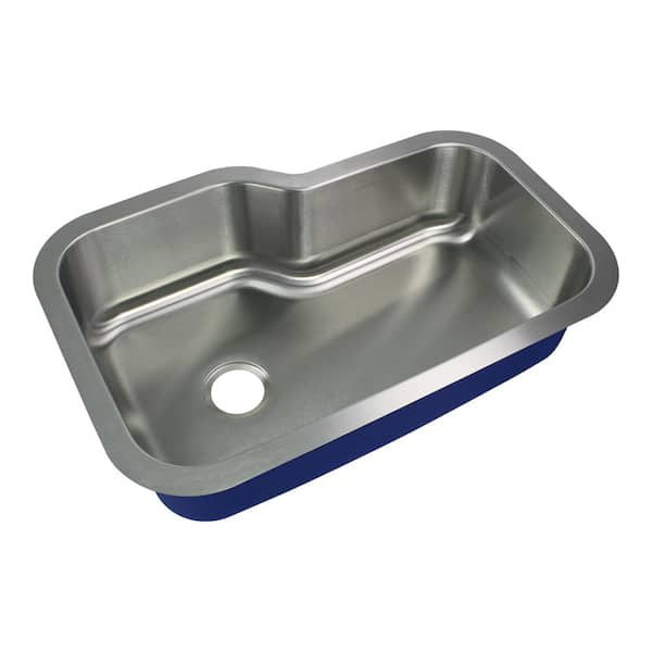 Transolid Meridian Undermount Stainless Steel 33 in. Single Bowl Kitchen Sink in Brushed Stainless Steel