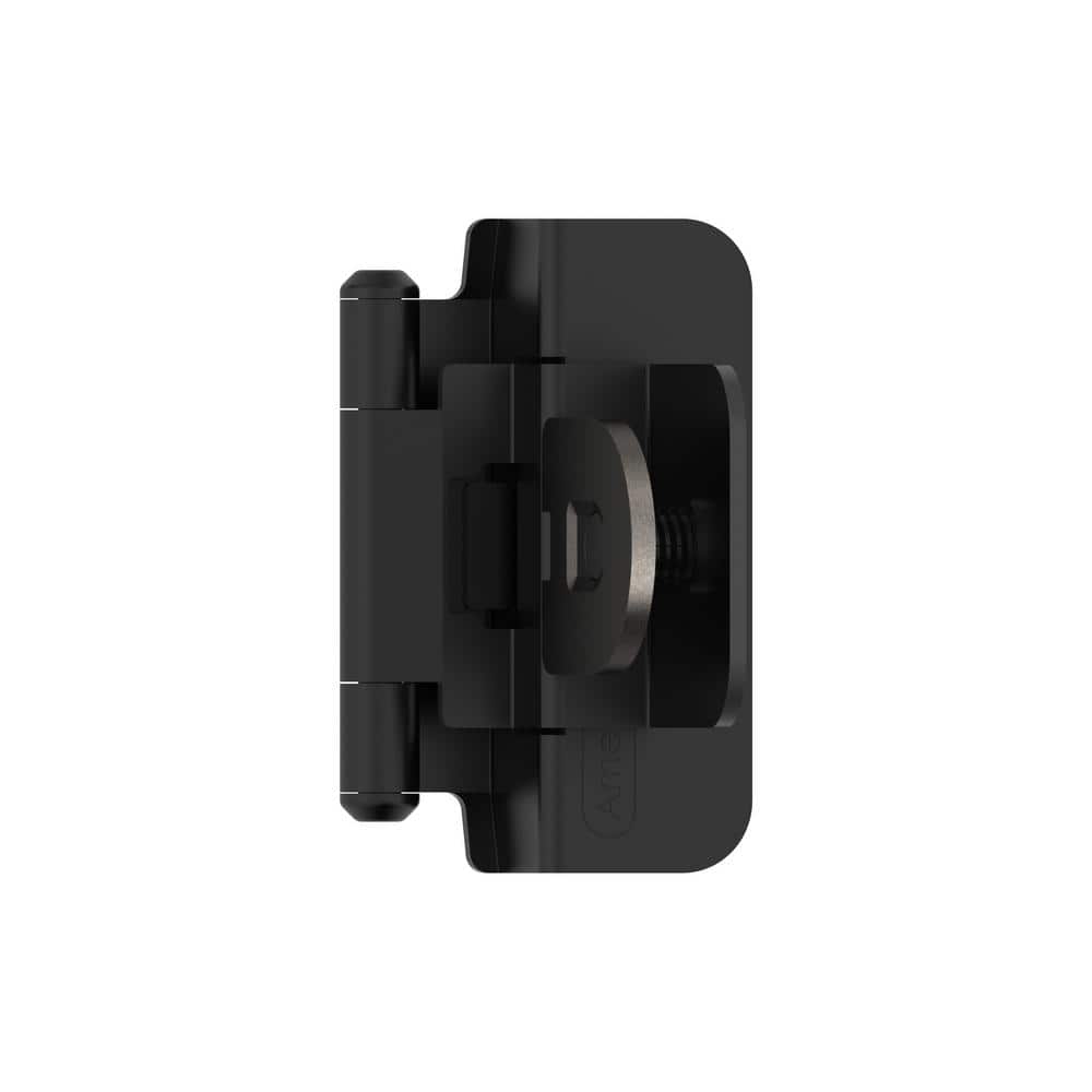 Matte Black 3/8 Inch Inset Cabinet Hinge