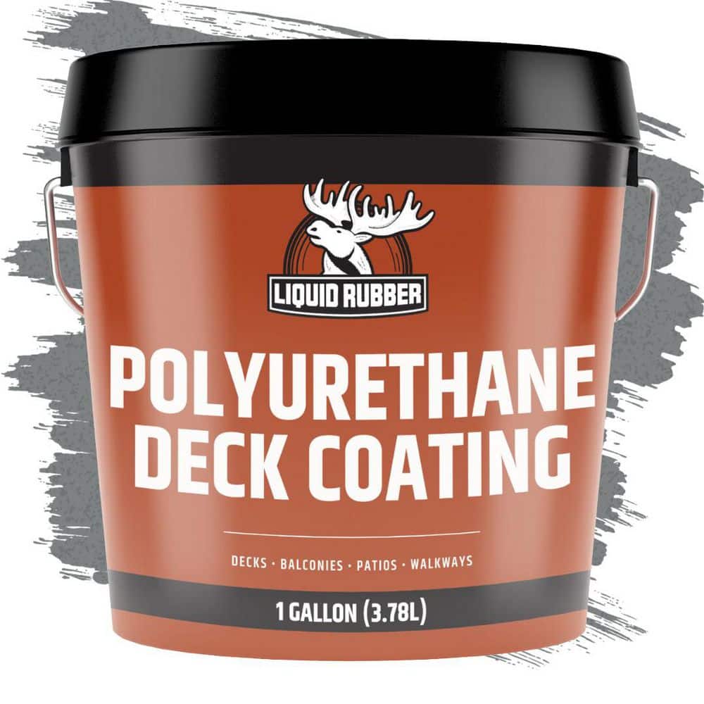 Textured Polyurethane Deck Coating, Stone Gray, 1 Gal.
