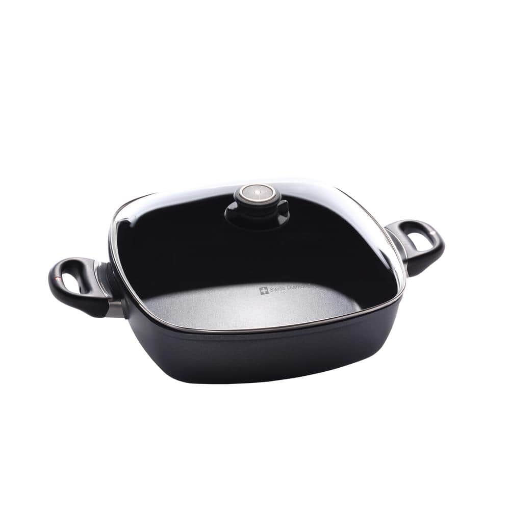 Swiss Diamond Nonstick Clad 7.9 qt Stock Pot with Glass Lid - Induction