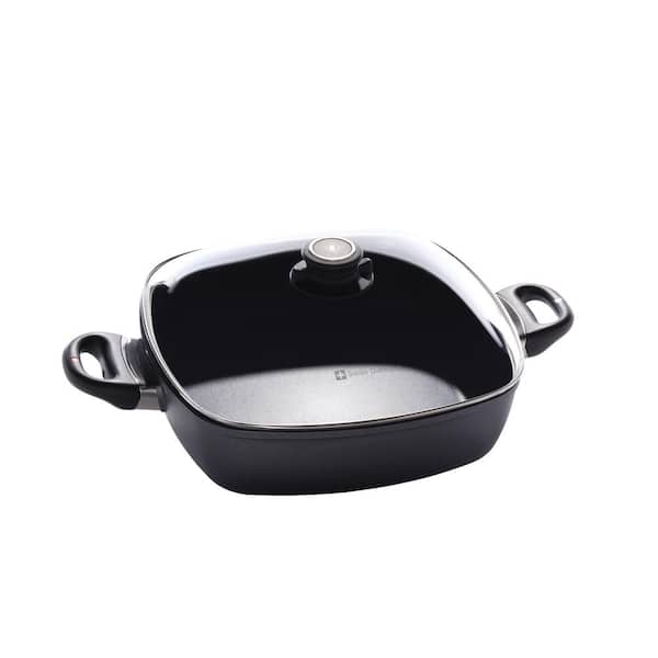 Swiss Diamond 11 in.x11 in. 5Qt Square Casserole Pan HD Classic Induction Nonstick Diamond Coated Aluminum Includes Lid