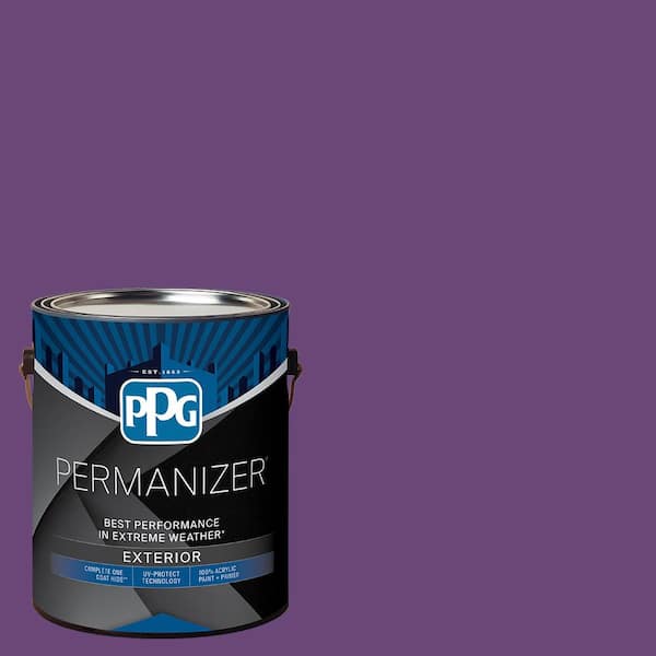 PERMANIZER 1 gal. PPG1176-7 Perfectly Purple Flat Exterior Paint