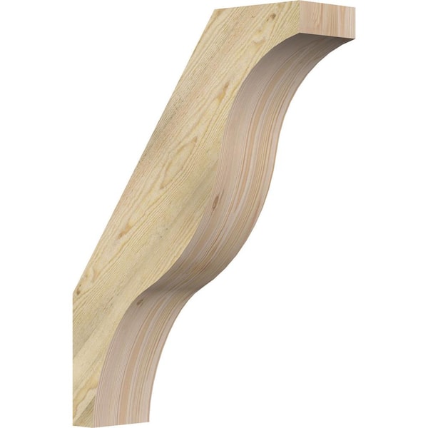 Ekena Millwork 6"W x 22"D x 30"H Funston Rough Sawn Knee Brace, Douglas Fir
