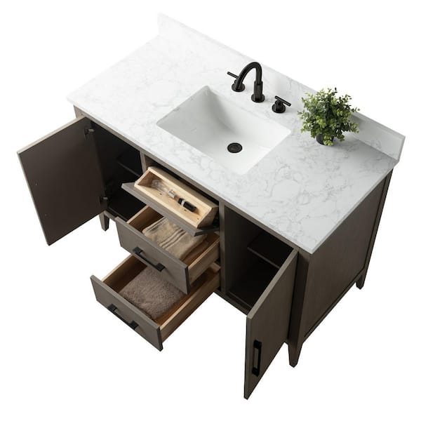 w#bdq♡ Vanity Art 48 in. W x 22 in. D x 34 in. H Single-Sink Bath