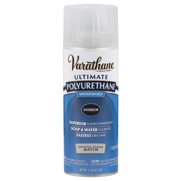 Varathane 11.25 oz. Clear Satin Water-Based Interior Polyurethane Spray Paint