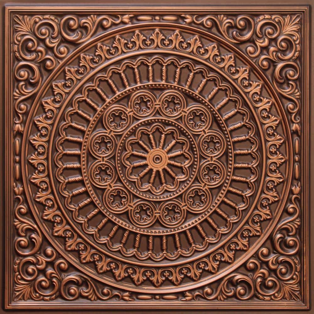 Falkirk Perth Antique Copper 2 ft. x 2 ft. Decorative Victorian Glue Up or Lay In Ceiling Tile (200 sq. ft./case) price history on PriceWatchPro