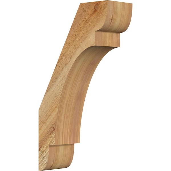 Ekena Millwork 4"W x 10"D x 18"H Olympic Rough Sawn Knee Brace, Western Red Cedar