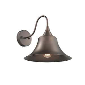 Chloe Lighting Ironclad Industrial 11.5 in. W 1-Light Rubbed Bronze Wall Sconce
