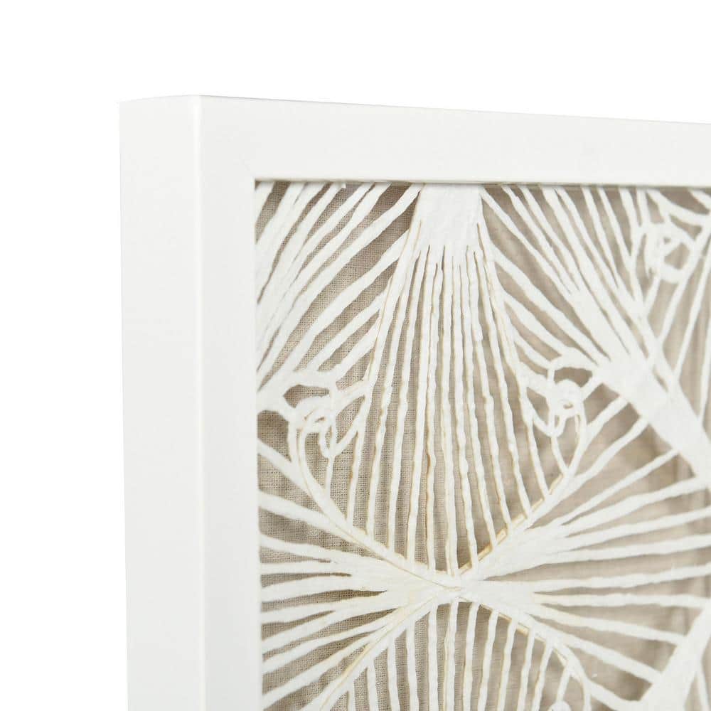 Illusion Off-White and Beige Abstract Rice Paper Wall Art