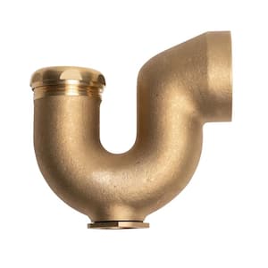NY Code 1-1/2 in. Brass Unfinished Cast Sink Drain P-Trap