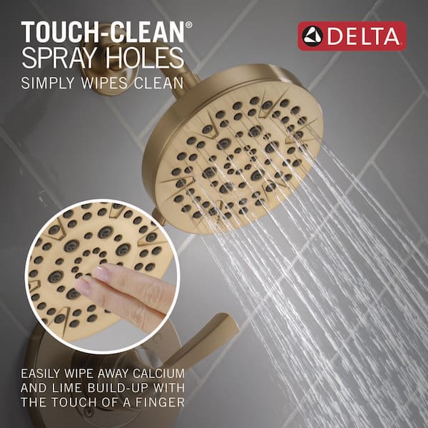 Faryn Single Handle Single Hole Bathroom Sink Faucet Bundle Shower Trim and Rough-In in Champagne Bronze