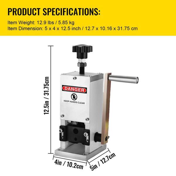 SKYSHALO Manual Wire Stripping Machine 0.06-0.98 in., Wire