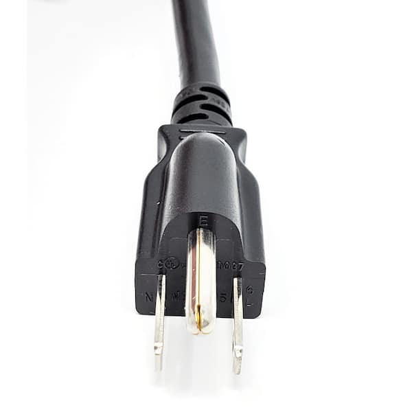 1 ft. UL Power Extension Cord 16 Gauge/3-Conductors (13-Amp) (NEMA 5-15R to NEMA 5-15P) Indoor/Black 10-Pack