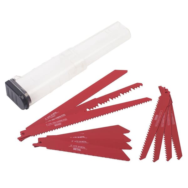6 in.  and 9 6 in.-18 TPI, Bi Metal and Carbon Steel, Reciprocating Saw Blade (12-Piece Set)