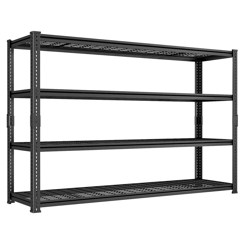 4-Tier 60 in W x 60 in H x 24 in D Black All-Metal Heavy-Duty Garage Shelving Unit price history on PriceWatchPro