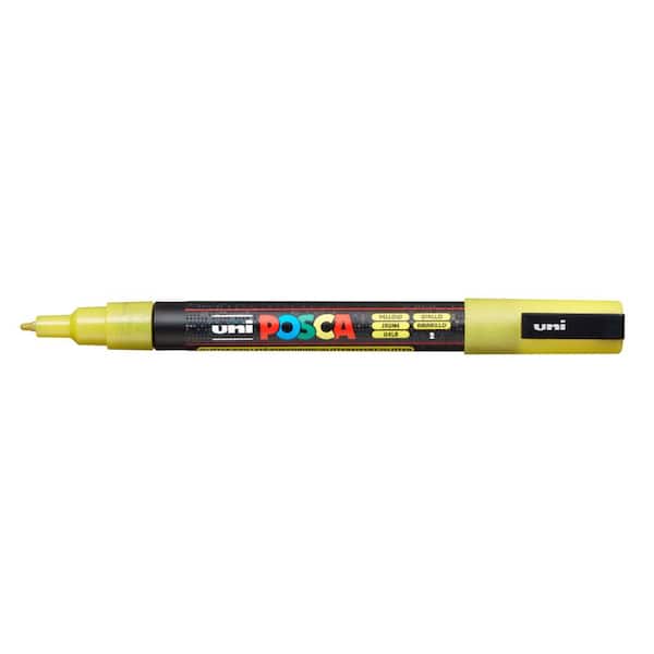 POSCA PC-3M Fine Bullet Paint Marker, Glitter Yellow 081913 - The Home Depot