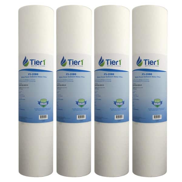 Tier1 Replacement for DGD-5005-20, SDC-45-2005 5 mic 20 in. x 4.5 in. Spun Wound Polypropylene Water Filter Cartridge (4-Pack)