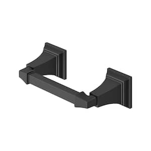 TS Series Double Post Toilet Paper Holder in Matte Black