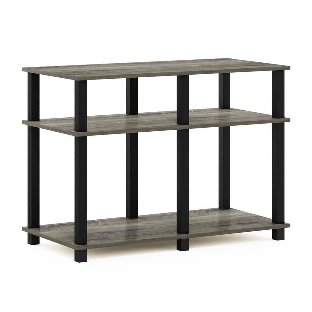 Chic French Oak and Black 40" Turn-N-Tube TV Stand
